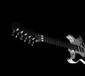 Close up White Electric Guitar Musical