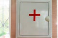 First-aid kit box hang on the wall