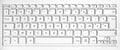 Close up of a white french azerty computer keyboard Royalty Free Stock Photo