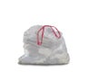 A close up of a white garbage trash bag Royalty Free Stock Photo