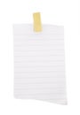 Close up of a white note paper Royalty Free Stock Photo