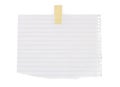 Close up of a white note paper Royalty Free Stock Photo