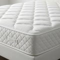 Close Up Of A White Quilted Mattress With Diamond Pattern bedding sleep Royalty Free Stock Photo