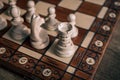 White Rook on a chess board Royalty Free Stock Photo
