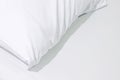 Close up of White sheet pillow with copy-space