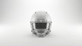 Close-up of white sports helmet with faceguard on plain background Royalty Free Stock Photo