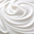 A close up of a white swirl of whipped cream, AI Royalty Free Stock Photo