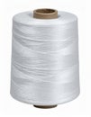 Close Up of a White Thread Spool Yarn Cotton Fiber and Textile Isolated on a White Background Royalty Free Stock Photo