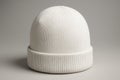 White Knit Beanie Royalty Free Stock Photo