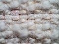 Close up of white woven textured fabric Royalty Free Stock Photo