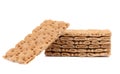 Close up whole grain crisp bread. Royalty Free Stock Photo