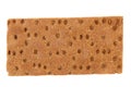 Close up whole grain crisp bread. Macro. Royalty Free Stock Photo