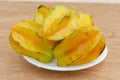 Close-up Of Whole Starfruits In Plate Royalty Free Stock Photo