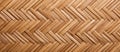 Close up of a wicker basket with a herringbone pattern Royalty Free Stock Photo