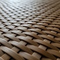 A close-up of a wicker pattern, featuring interwoven strips creating a textured, crisscros Royalty Free Stock Photo