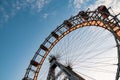 close up of Wiener Riesenrad ferris wheel at Prater amusement park Royalty Free Stock Photo