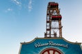 close up of Wiener Riesenrad ferris wheel at Prater amusement park Royalty Free Stock Photo