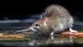 Close up of Wild brown rat in water Royalty Free Stock Photo