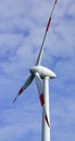 Close-up of a wind turbine creating alternative energy. Royalty Free Stock Photo