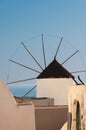 close-up of Windmill, Oia, Greece