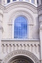 Close up of window on church Royalty Free Stock Photo