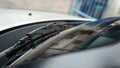 Close up of the windshield wipers Royalty Free Stock Photo