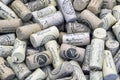Close up of wine corks of cretan wine Royalty Free Stock Photo