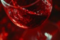 Close up of a Wine Glass Filled With Red Wine