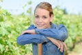 Close up wine grower smiling