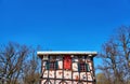 Close up of the witch house on the witch dance place in Thale. Saxony-Anhalt, Harz, Germany