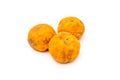 Close up of Withered Orange on iSolated White Background