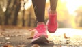 Close-up of woman athlete feet