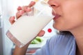 Woman Drinking Milk Royalty Free Stock Photo