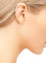 Close up of woman ear Royalty Free Stock Photo