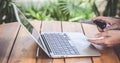 Woman Hand Cleaning Laptop  At Home Royalty Free Stock Photo