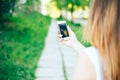 Young girl using smartphone Royalty Free Stock Photo