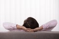 Close-up Of A Woman On Sofa Royalty Free Stock Photo