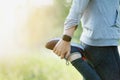 Close Up Of Woman Stretching Before Run