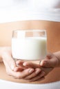 Close Up Of Woman Wearing Underwear Drinking Glass Of Fresh Milk Royalty Free Stock Photo