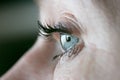 Close up on a womans eye when its open Royalty Free Stock Photo