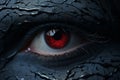 a close up of a womans eye with red eyes Royalty Free Stock Photo