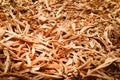 Close-up of wood chip texture Royalty Free Stock Photo