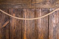 Close up of wood panels and rope Royalty Free Stock Photo