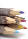 Close-Up of Wood Pencil Tips Royalty Free Stock Photo