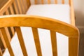 Close up of a Wooden Cot Frame Royalty Free Stock Photo