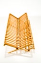 Close-up of wooden dish holder Royalty Free Stock Photo