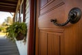 close-up of wooden dutch colonial door