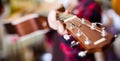 Close up of head of guitar Royalty Free Stock Photo