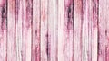 Close up of wooden plank rows colored in pink moving away from the black screen. Animation. Horizontal rows of wooden