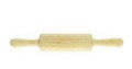 Close up wooden rolling pin isolated on white Royalty Free Stock Photo
